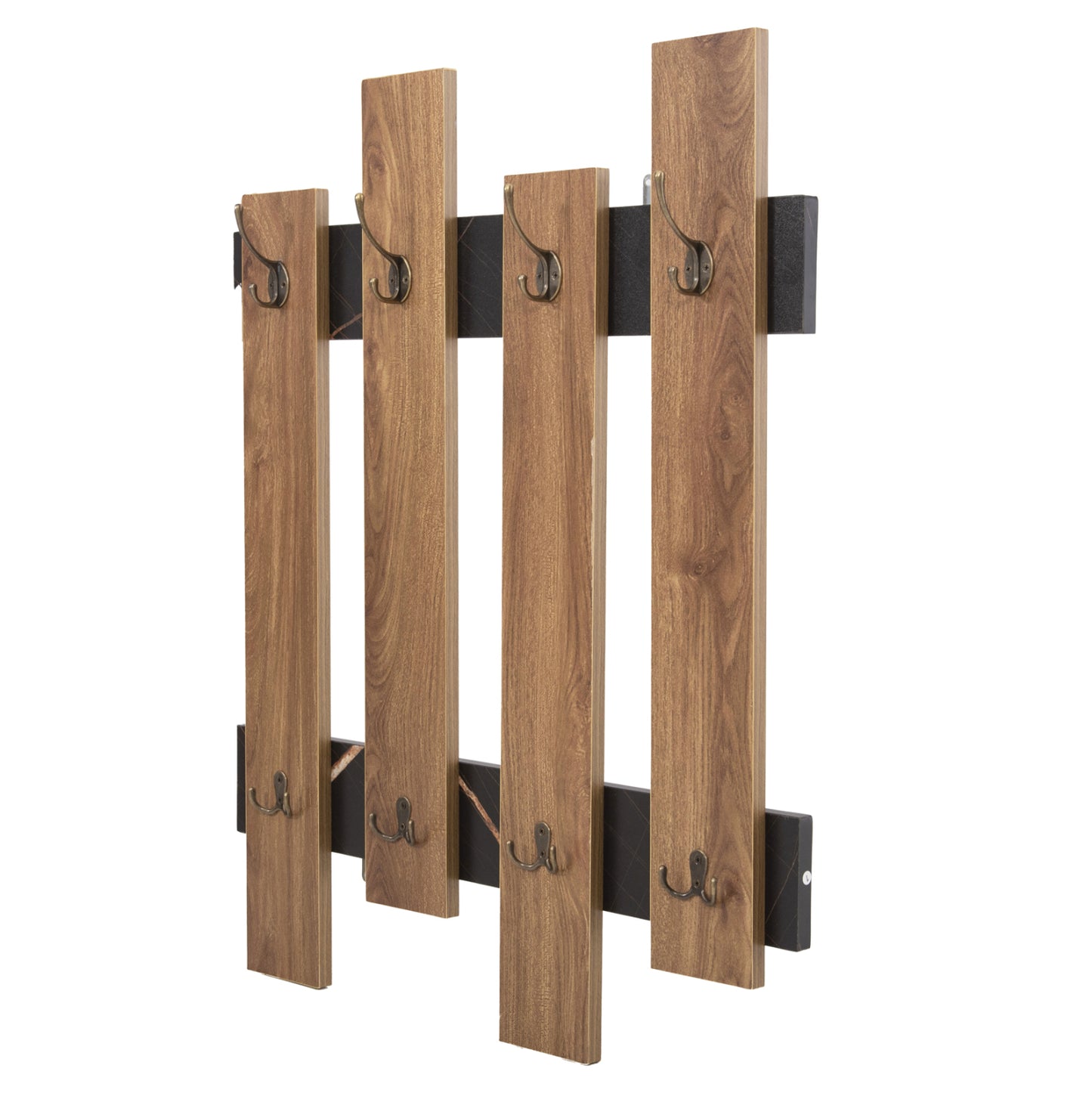 Wall Coat Hanger Wesson Hm8940.15 Melamine In Black Marble & Natural 64x4x79hcm.