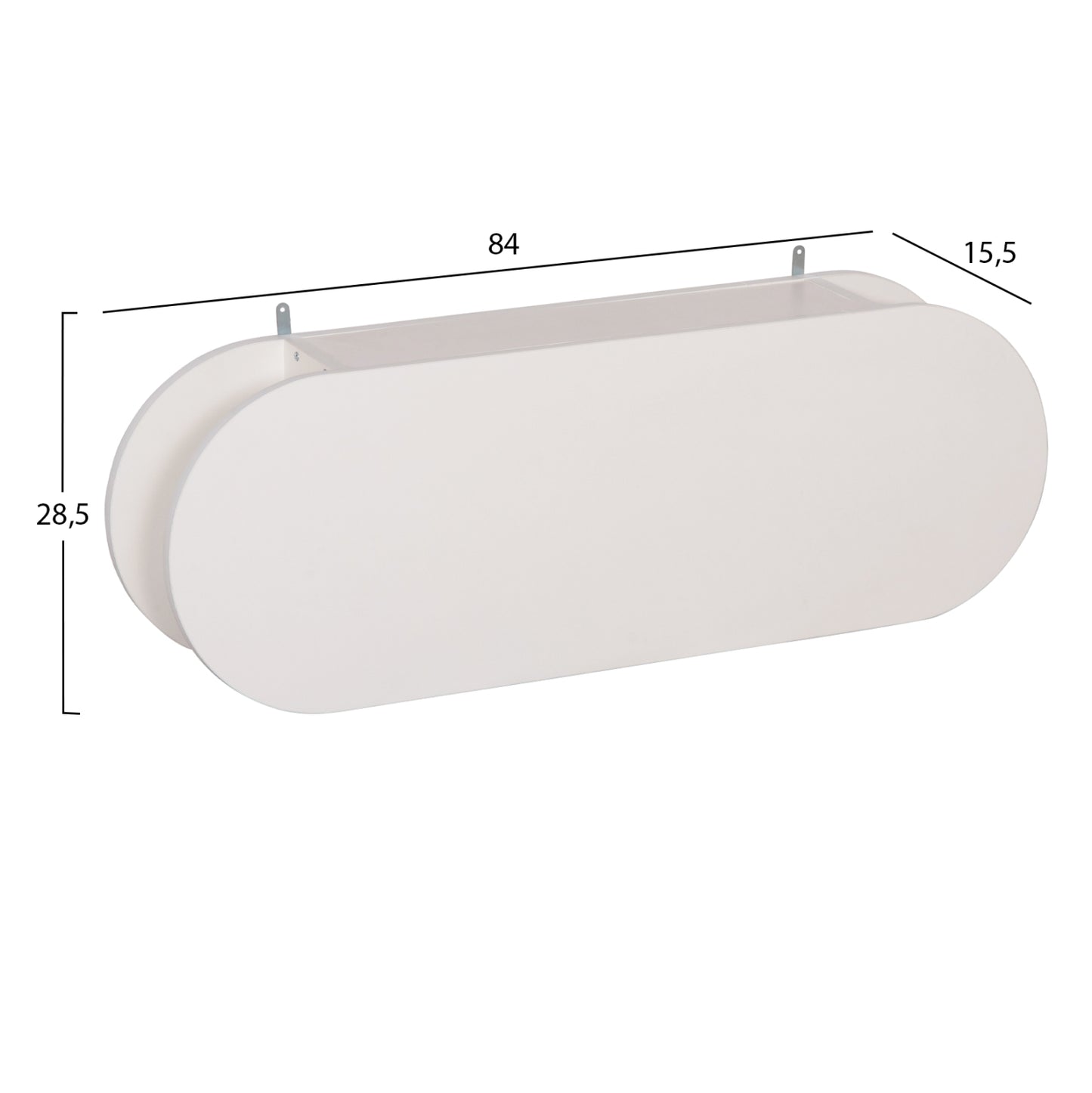 Entryway Hanger With Cabinet Shelf Stor Hm18078.01 Melamine In White 84x15.5x28.5hcm.