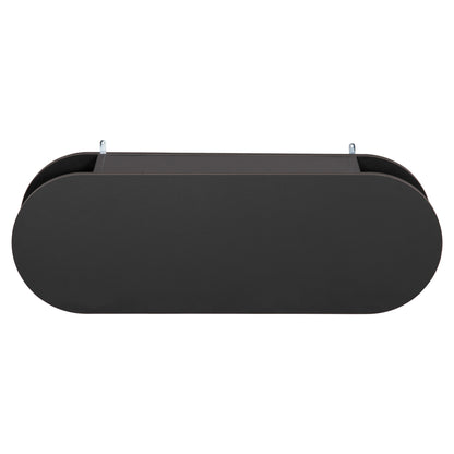 Entryway Hanger With Cabinet Shelf Stor Hm18078.03 Melamine In Dark Grey 84x15.5x28.5hcm.