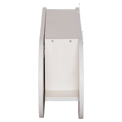 Entryway Hanger With Cabinet Shelf Stor Hm18078.01 Melamine In White 84x15.5x28.5hcm.