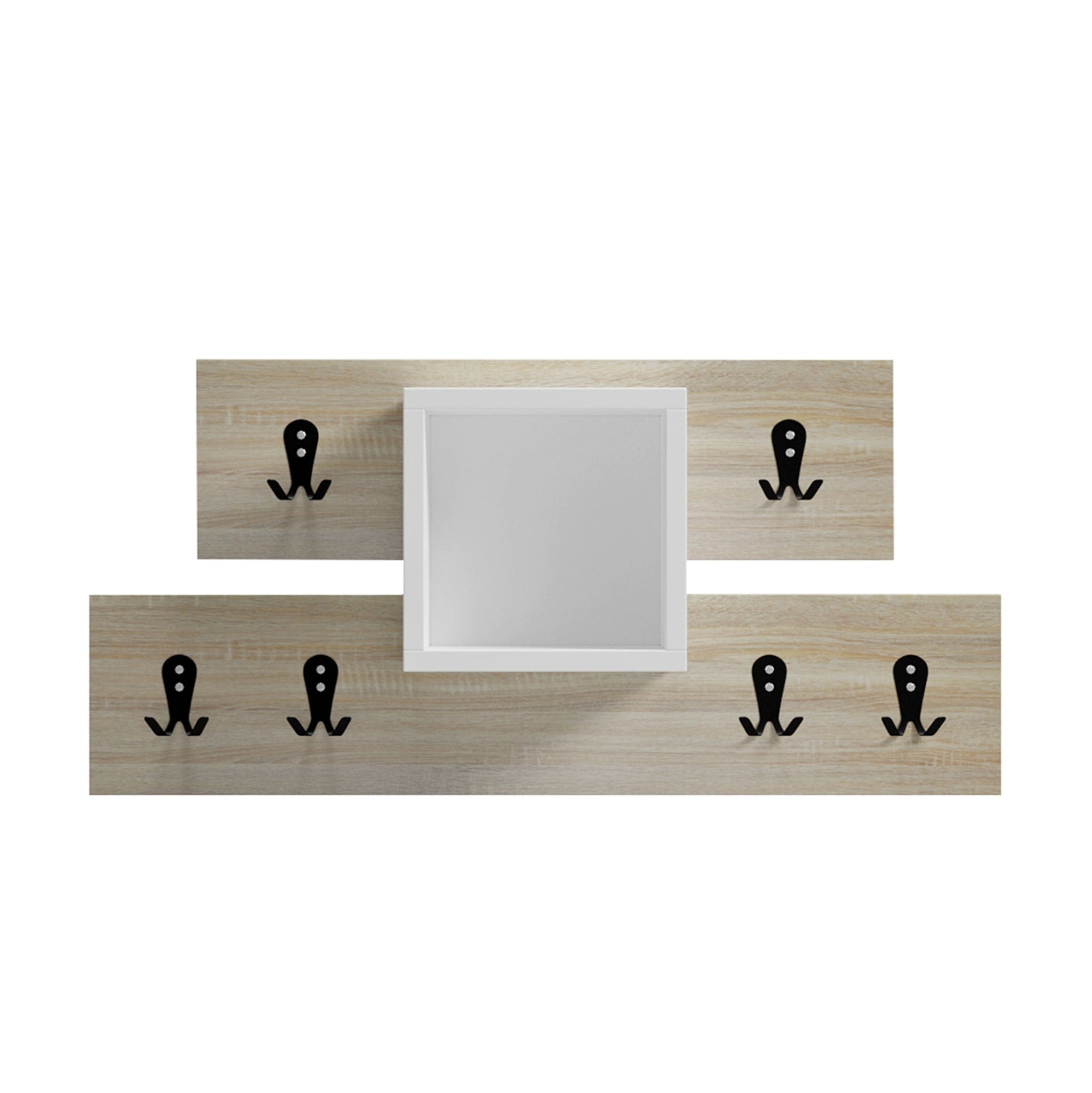 Entryway Hanger With Shelf Slot Hm18077.01 Melamine In Sonama-white 69x12x32hcm.