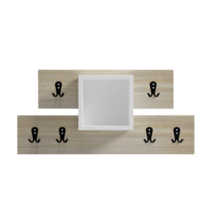 Entryway Hanger With Shelf Slot Hm18077.01 Melamine In Sonama-white 69x12x32hcm.