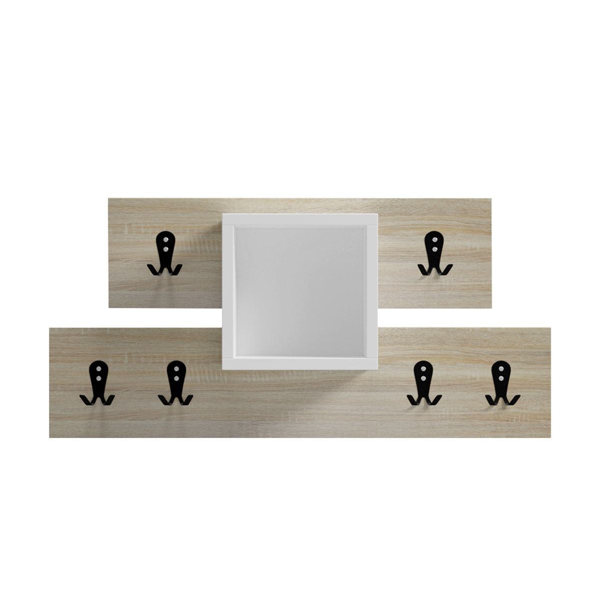 Entryway Hanger With Shelf Slot Hm18077.01 Melamine In Sonama-white 69x12x32hcm.