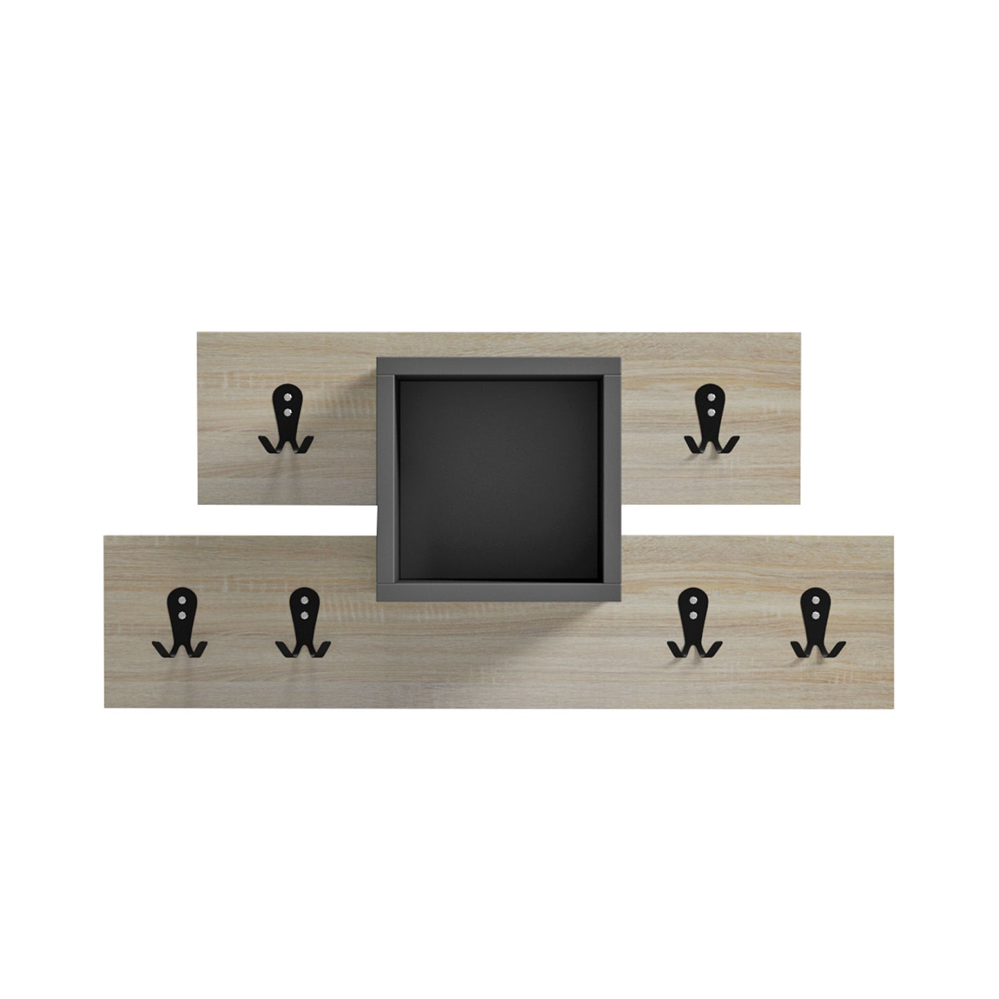 Entryway Hanger With Shelf Slot Hm18077.02 Melamine In Sonama-grey 69x12x32hcm.