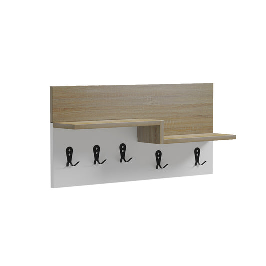 Entryway Hanger With Shelf Nyda Hm18079.01 Melamine In Sonama-white 65x13.2x31hcm.