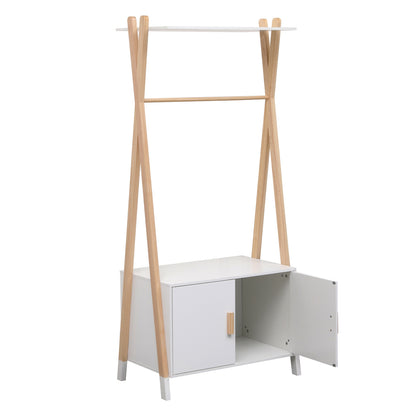Kids' Hanger With Cabinet Paschal Hm2495.03 Melamine-pine Wood 76x44x170hcm.