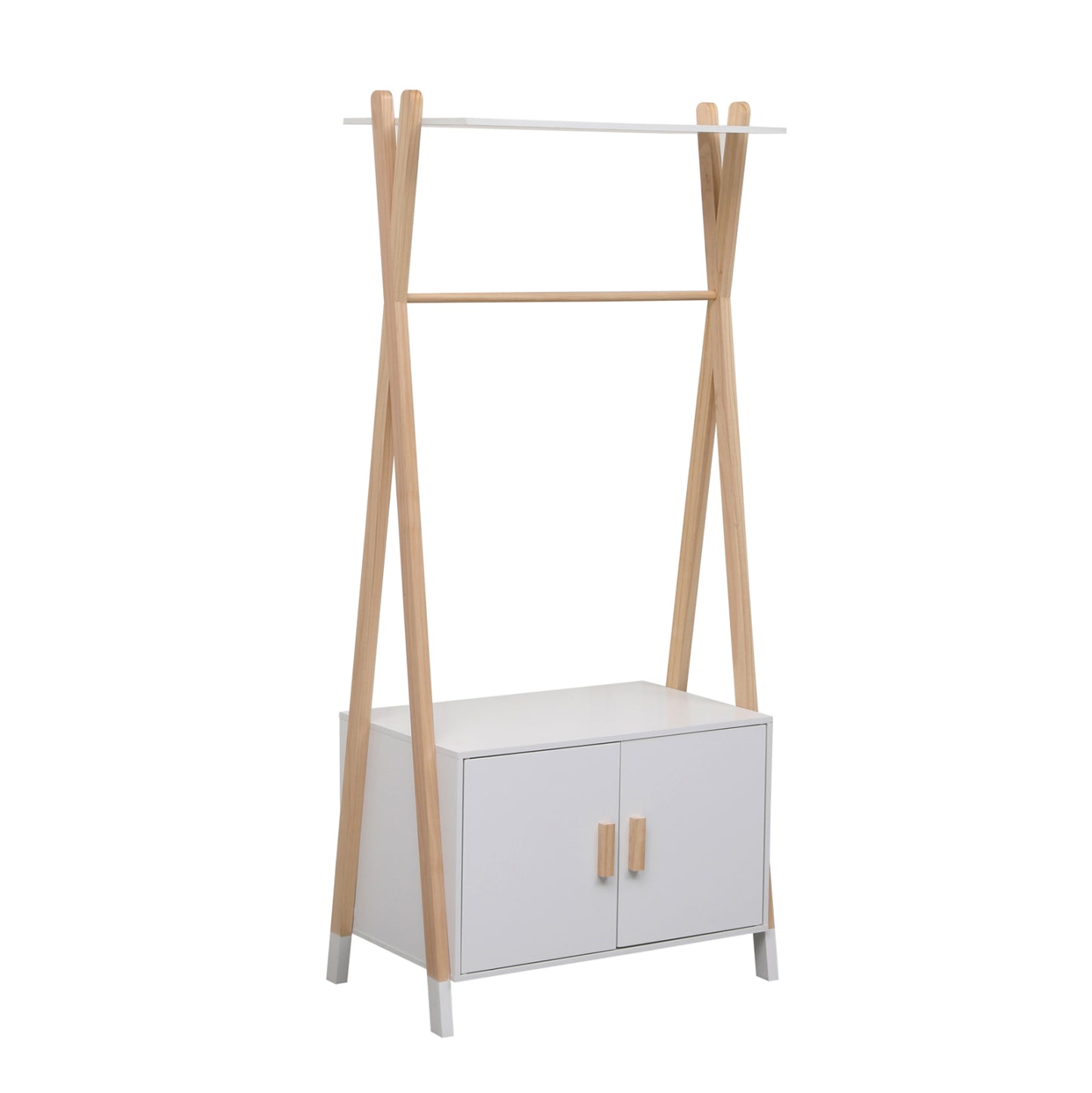 Kids' Hanger With Cabinet Paschal Hm2495.03 Melamine-pine Wood 76x44x170hcm.