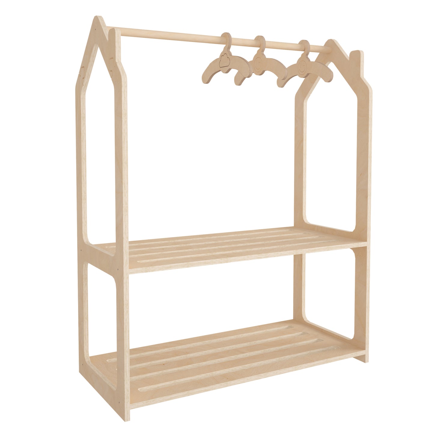 Children's Hanger Sani Hm18225.03 Birch Wood In Natural Color 86x49x110hcm.