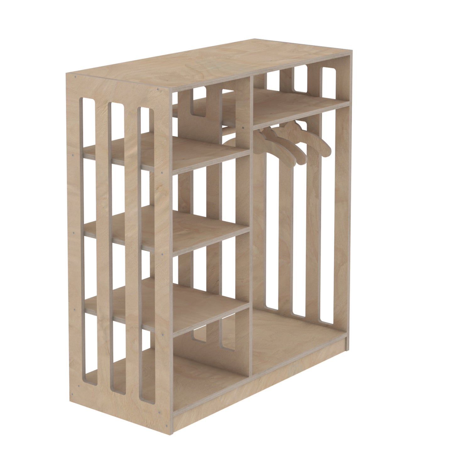 Children's Hanger Sani Hm18226.03 Birch Wood In Natural Color 90x40x100hcm.