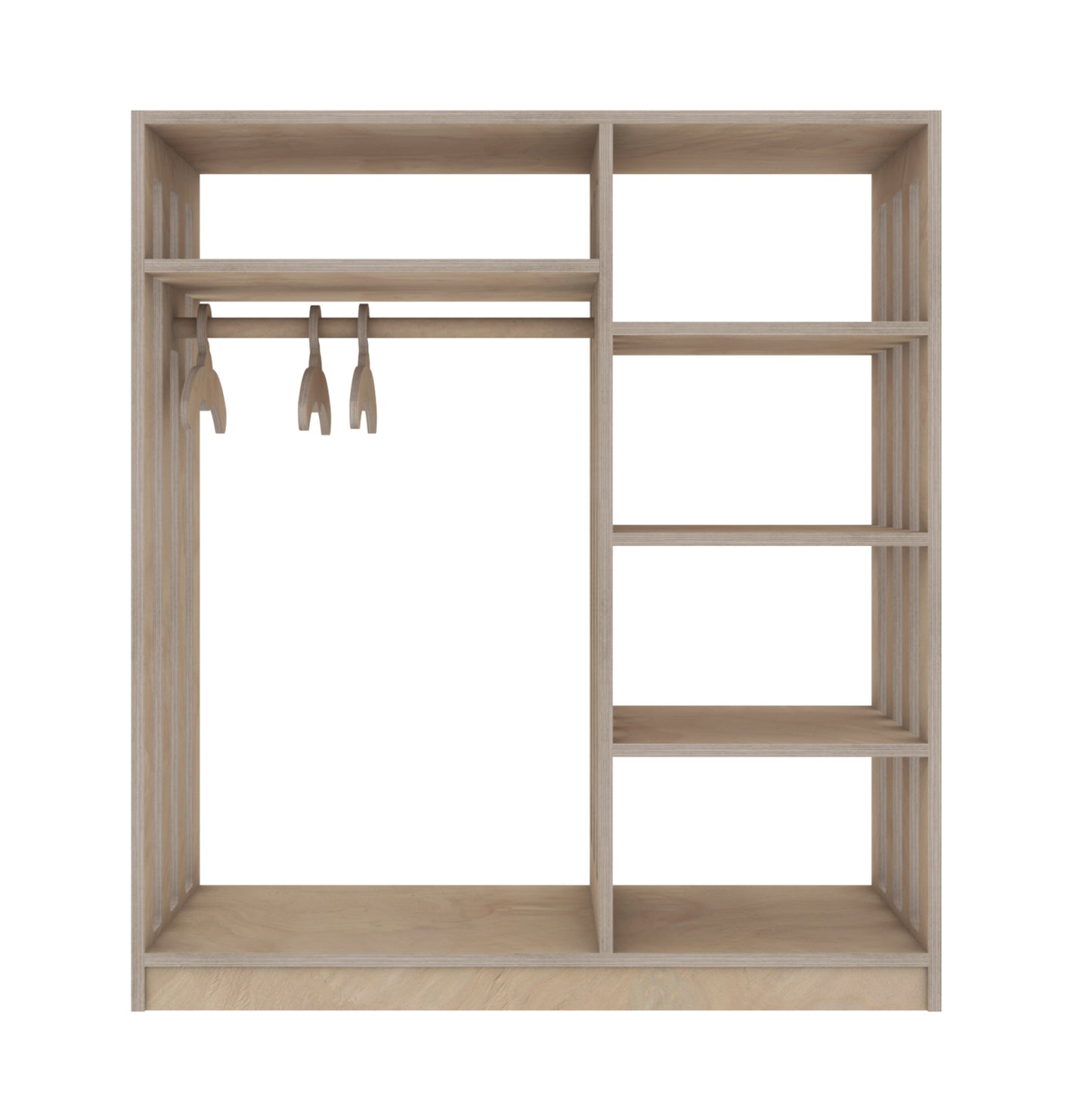 Children's Hanger Sani Hm18226.03 Birch Wood In Natural Color 90x40x100hcm.
