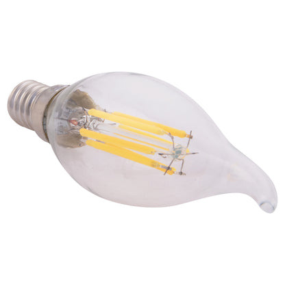 Light Bulb Hm4047.01 Flame Style Led Filament 6w E14 3000k Clear Dimmable