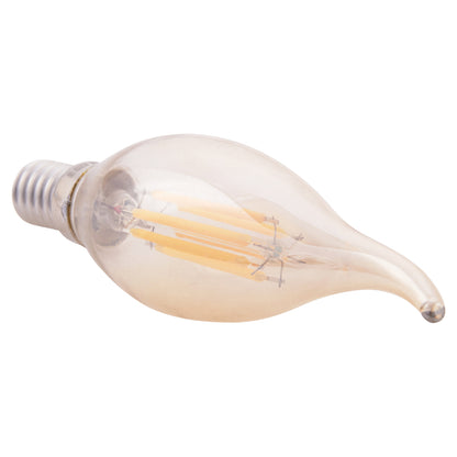 Light Bulb Hm4047.02 Flame Style Led Filament 6w E14 3000k Gold Dimmable