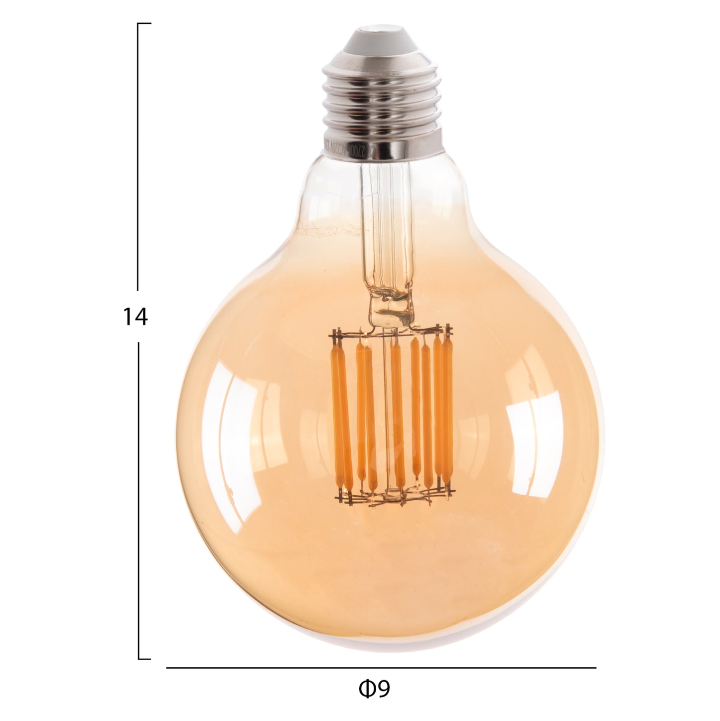 Light Bulb Hm4049.02 Globo Led Filament 12w E27 3000k Gold