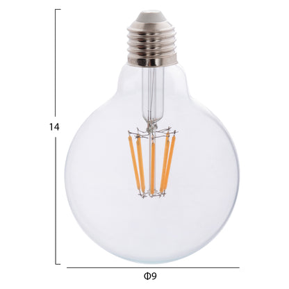 Light Bulb Hm4050.01 Globo Led Filament 8w E27 3000k Clear Dimmable