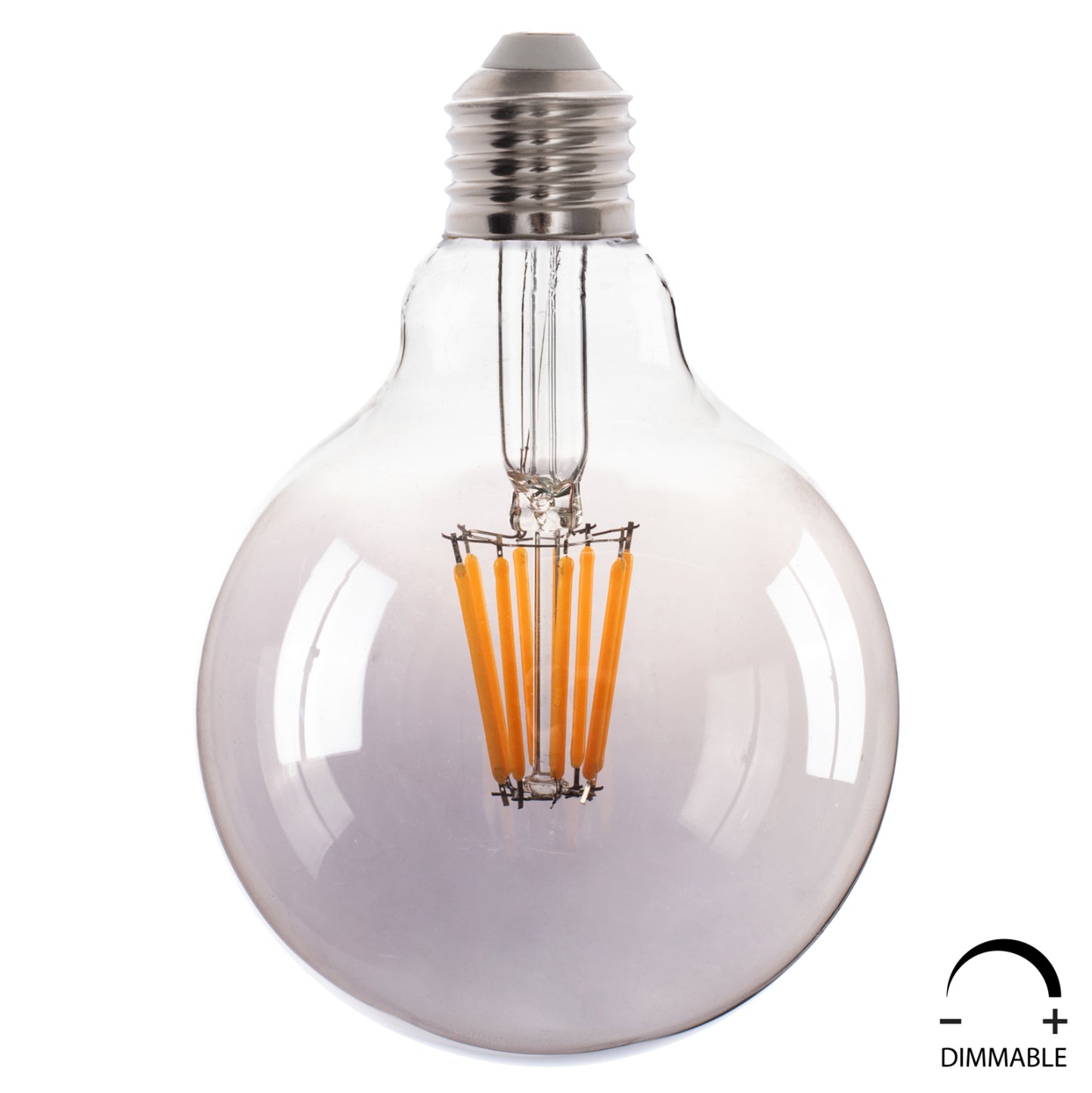 Light Bulb Hm4050.03 Globo Led Filament 8w E27 3000k Smoke Dimmable