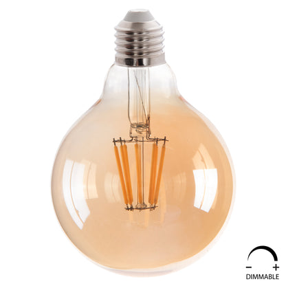 Light Bulb Hm4050.02 Globo Led Filament 8w E27 3000k Gold Dimmable