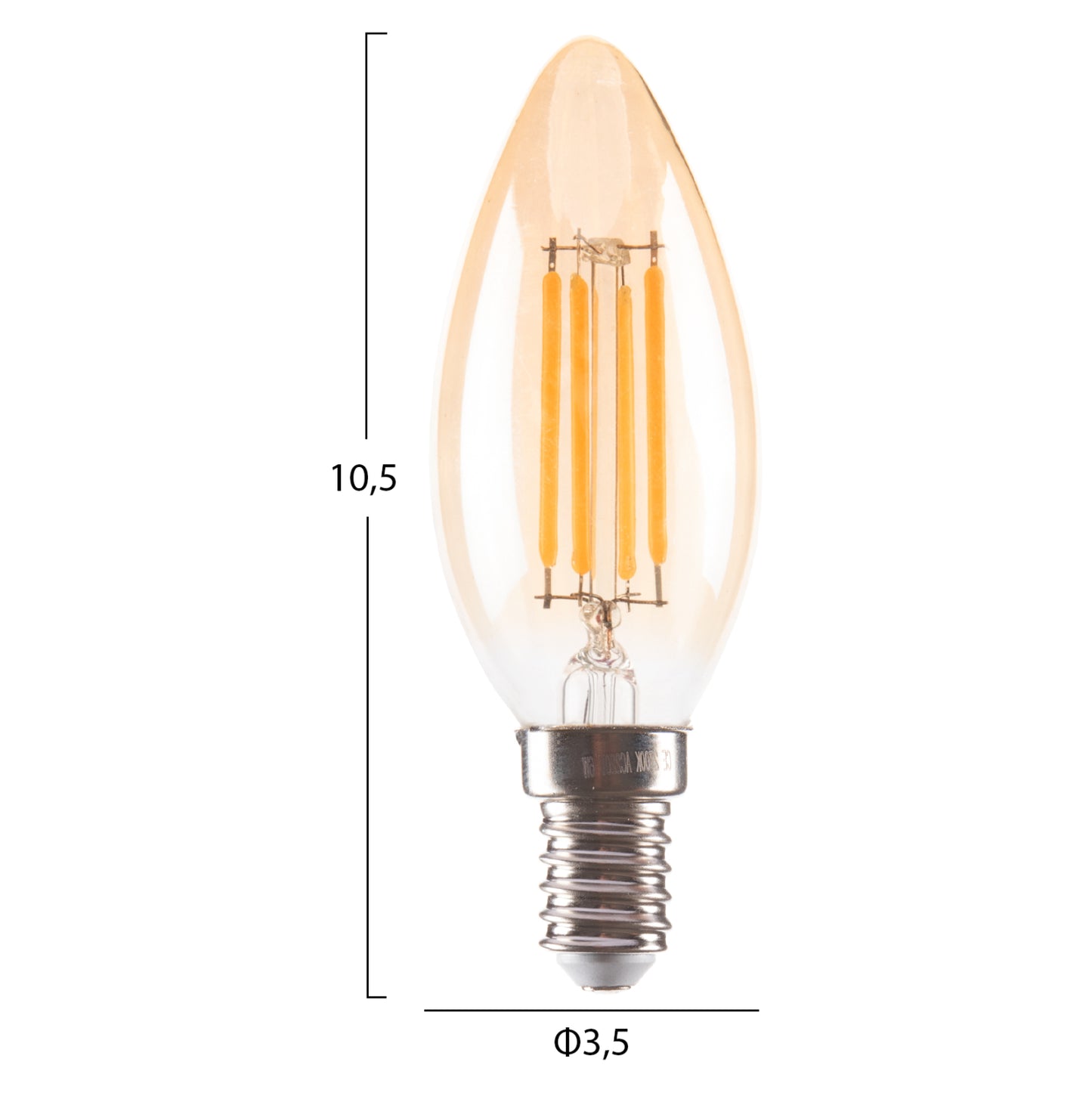 Light Bulb Hm4048.02 Led Filament 4w E14 3000k Gold Dimmable