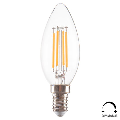 Light Bulb Hm4048.01 Led Filament 4w E14 3000k Clear Dimmable