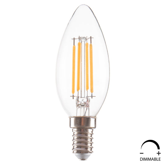 Light Bulb Hm4048.01 Led Filament 4w E14 3000k Clear Dimmable