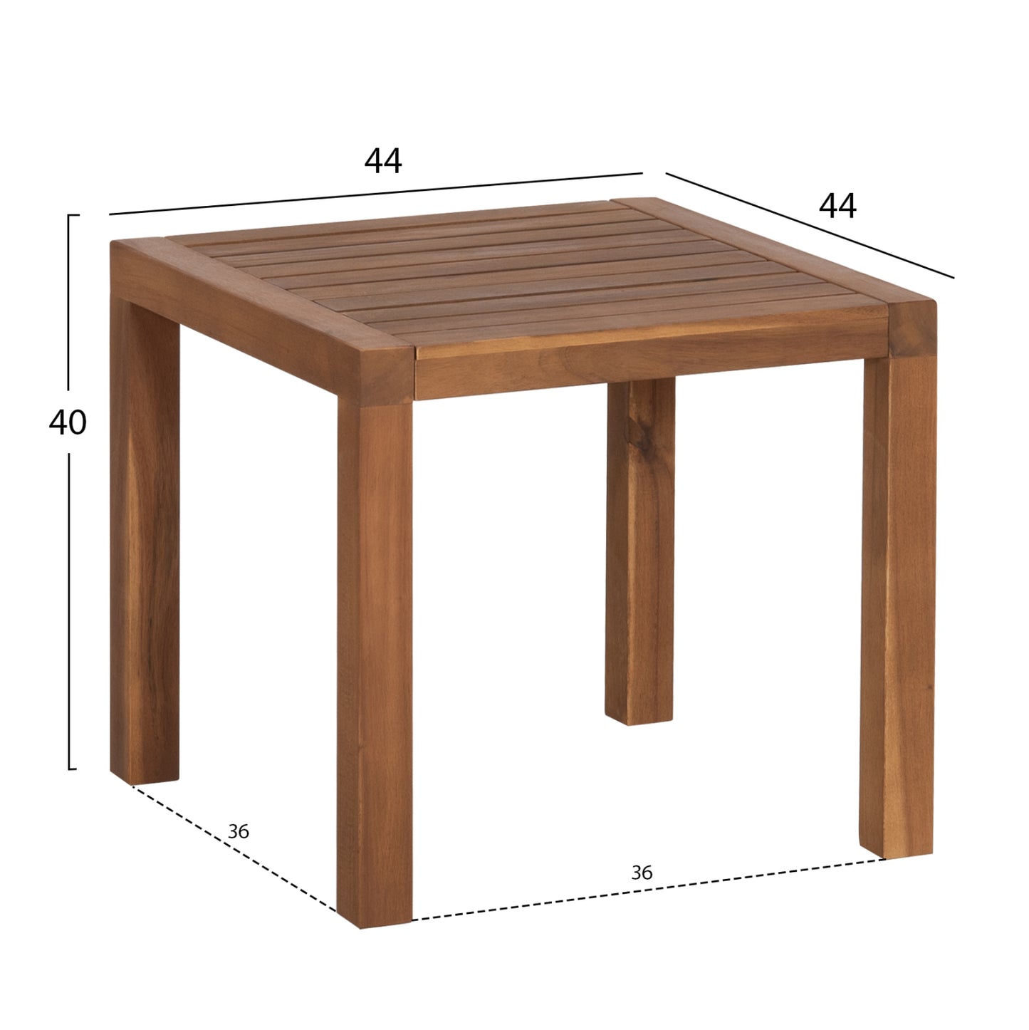 Outdoor Lounge Set 3pcs Dame Hm10982 Acacia Wood--strap Rope & Cushions In Beige