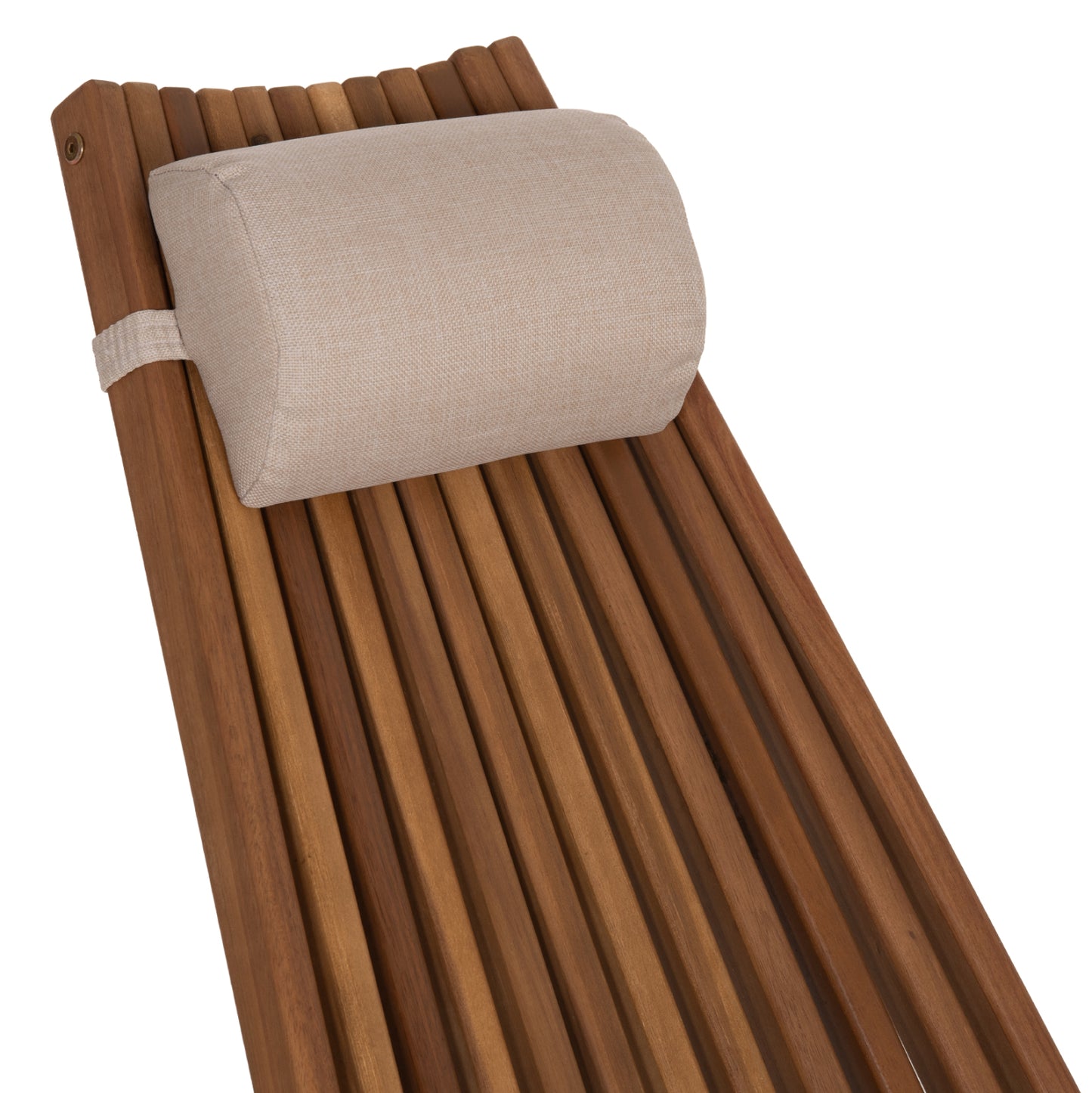 Outdoor Lounge Set 3pcs Shigan Hm10993 Acacia Wood--head Cushion In Beige