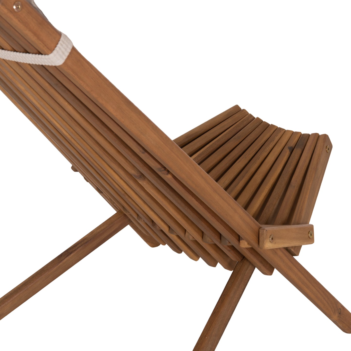 Outdoor Lounge Set 3pcs Shigan Hm10993 Acacia Wood--head Cushion In Beige