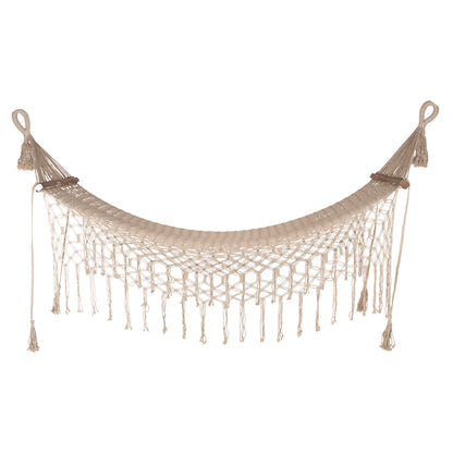 Macrame Hammock Hm9346 Beige 200Χ100 Cm