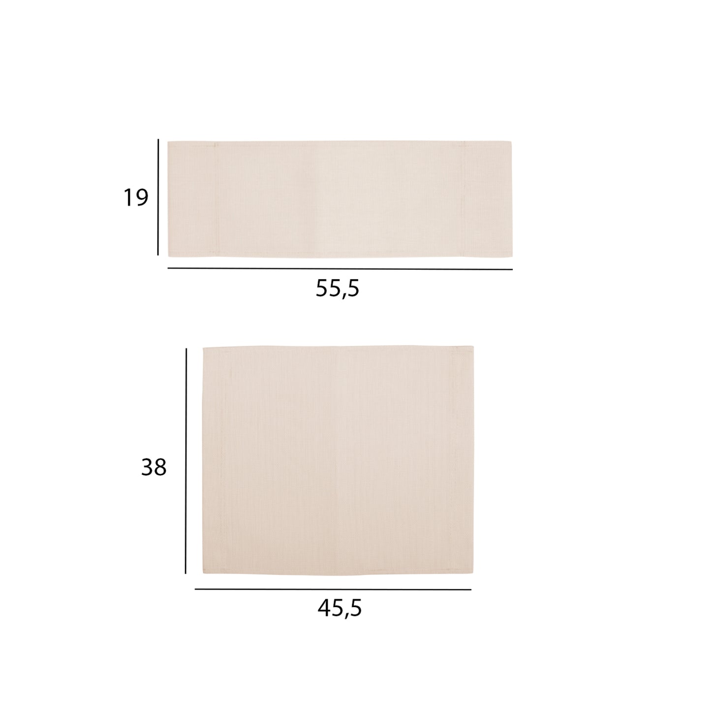 Replacement Pillow Divided For Armchair Director's Naxos Cream Hm11252.60 45,5x38 & 55,5x19