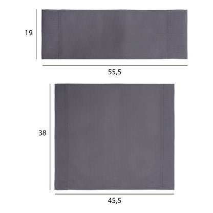 Fabric Cushion Set Hm11252.30 For Naxos Director's Chair In Dark Grey Color