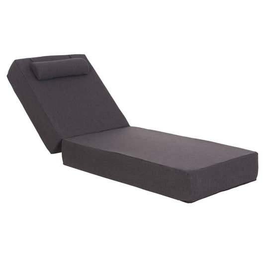 Sunlounger Cushion Kihei Hm21094.03 Olefin In Dark Grey With Foam Filling 198x70x20hcm.