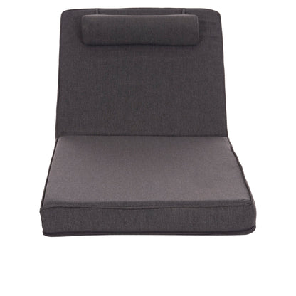 Sunlounger Cushion Akino Hm21095.02 Olefin In Dark Grey With Foam Filling 190x70x10hcm.