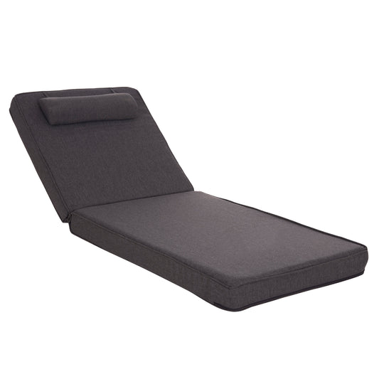 Sunlounger Cushion Akino Hm21095.02 Olefin In Dark Grey With Foam Filling 190x70x10hcm.