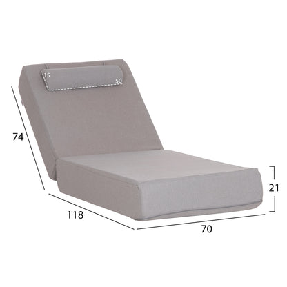 Sunlounger Cushion Kihei Hm21124 Olefin In Herringbone With Foam Filling 195x70x21hcm.