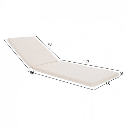 Sunbed Cushion Textline Sifnos Beige Hm11234.60t 196(117+1+78)x58x5cm