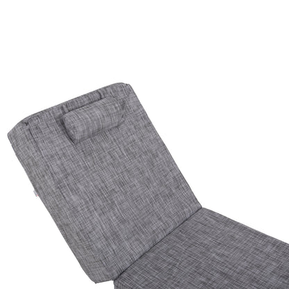 Sunbed Cushion Textline Grey Sifnos Hm11761.10 200(120+80)x70x20hcm.