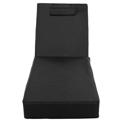 Sunbed Cushion Textline Sifnos Black Hm11761.01 200(120+80)x70x20hcm.