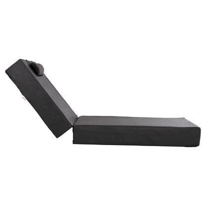 Sunbed Cushion Textline Sifnos Black Hm11761.01 200(120+80)x70x20hcm.