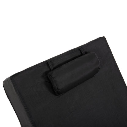 Sunbed Cushion Textline Sifnos Black Hm11761.01 200(120+80)x70x20hcm.