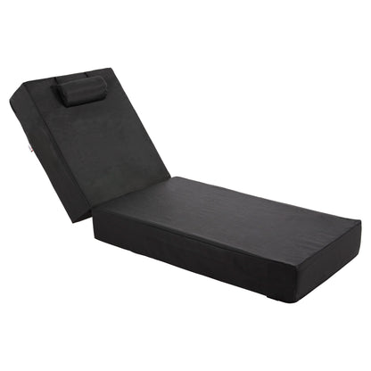 Sunbed Cushion Textline Sifnos Black Hm11761.01 200(120+80)x70x20hcm.