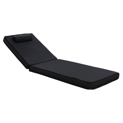 Sunbed Cushion Textline Sifnos Black Hm11236.05t 196(117+1+78)x58x8 Cm