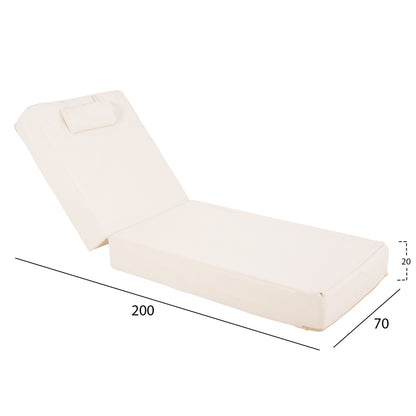 Sunbed Cushion Textline Sifnos Beige Fb911761.02 200(120+80)x70x20hcm.