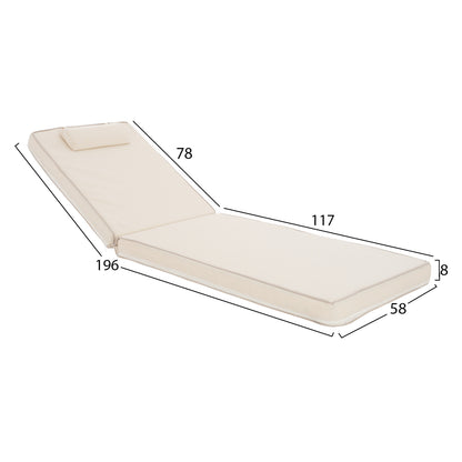 Sunbed Cushion Textline Sifnos Beige Hm11236.60t 196(117+1+78)x58x8 Cm
