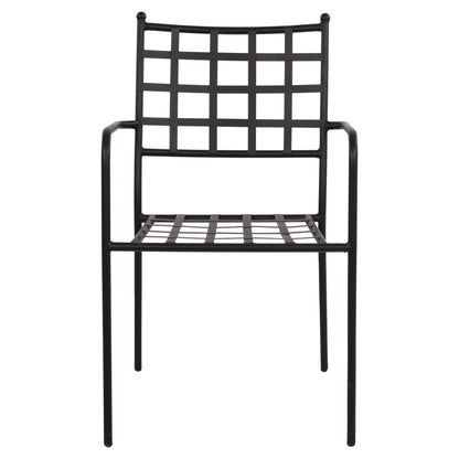 Metallic Armchair Hm5508 Black Color 46x58x88 Cm