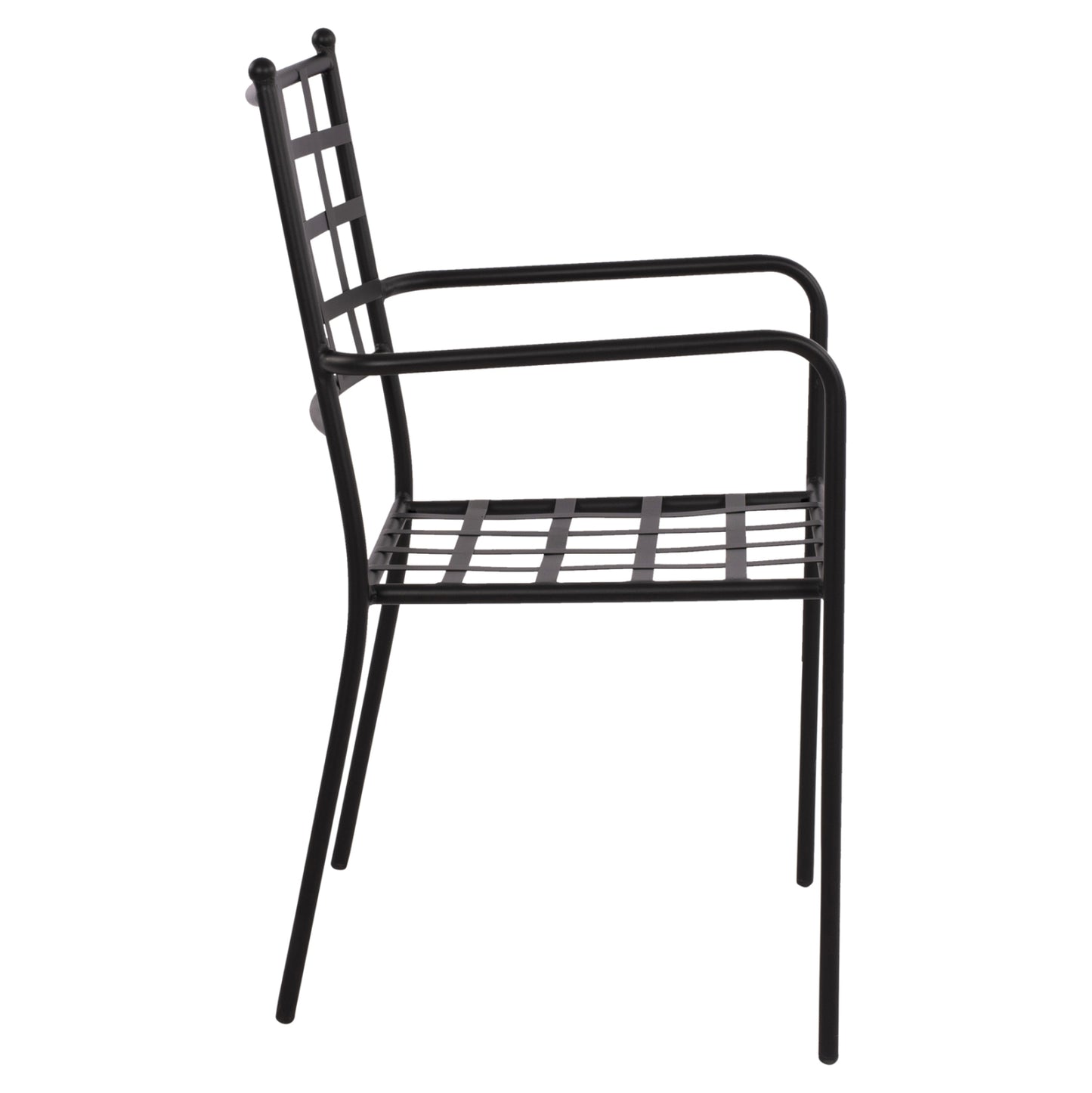 Metallic Armchair Hm5508 Black Color 46x58x88 Cm