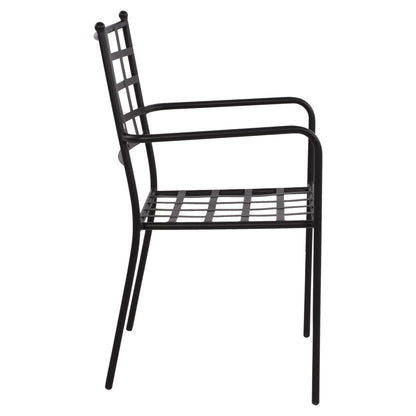 Metallic Armchair Hm5508 Black Color 46x58x88 Cm