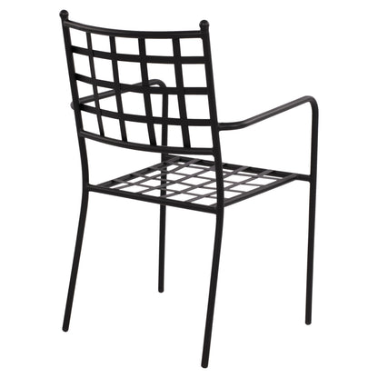 Metallic Armchair Hm5508 Black Color 46x58x88 Cm