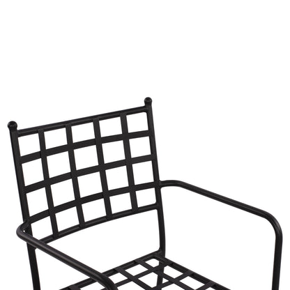 Metallic Armchair Hm5508 Black Color 46x58x88 Cm