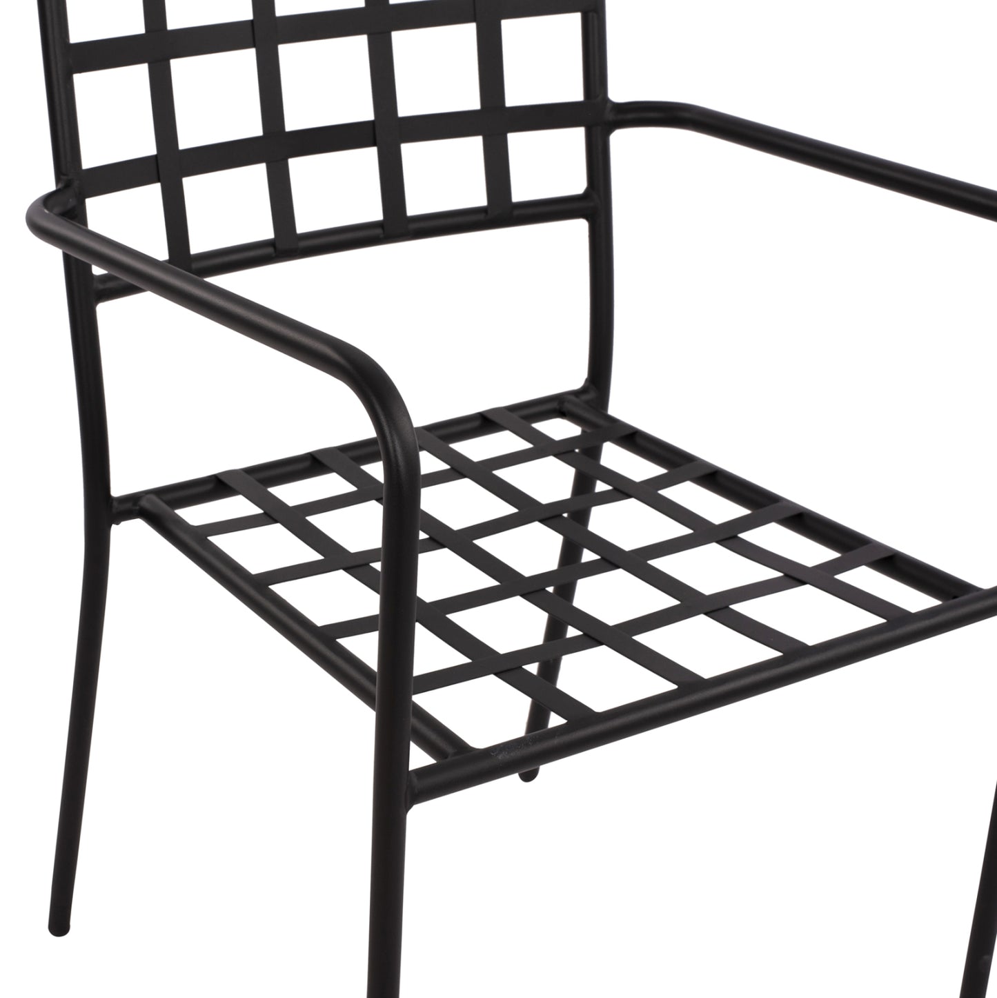 Metallic Armchair Hm5508 Black Color 46x58x88 Cm