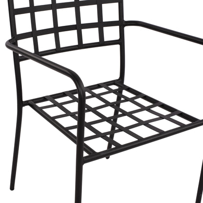 Metallic Armchair Hm5508 Black Color 46x58x88 Cm