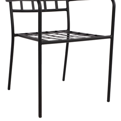 Metallic Armchair Hm5508 Black Color 46x58x88 Cm